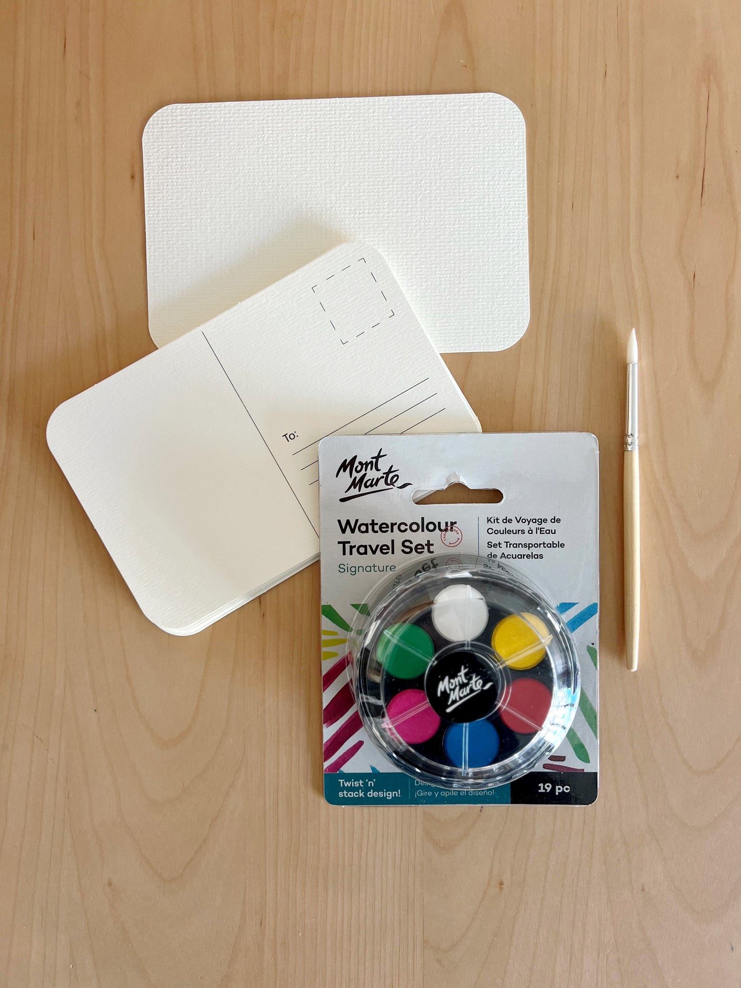 Travel Watercolors & Postcards Kit