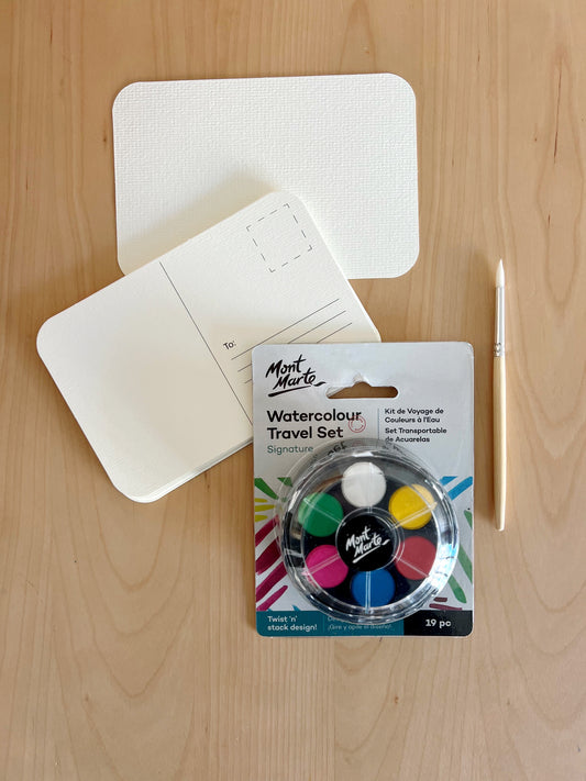 Travel Watercolors & Postcards Kit