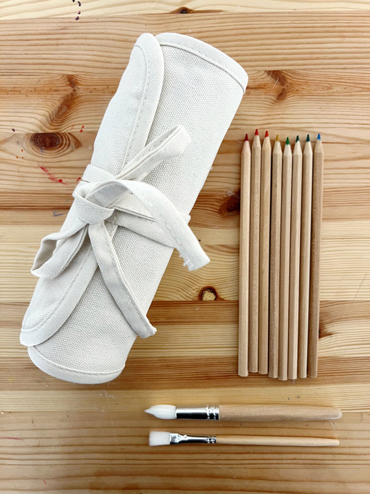 Colored Pencil & Paint Brush Roll
